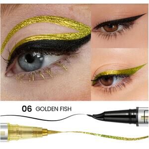 Chameleon Liquid Eyeliner 06 Golden Fish Waterproof 2 in 1 Vegan
